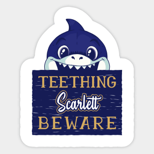 Scarlett - Funny Kids Shark - Personalized Gift Idea - Bambini Sticker